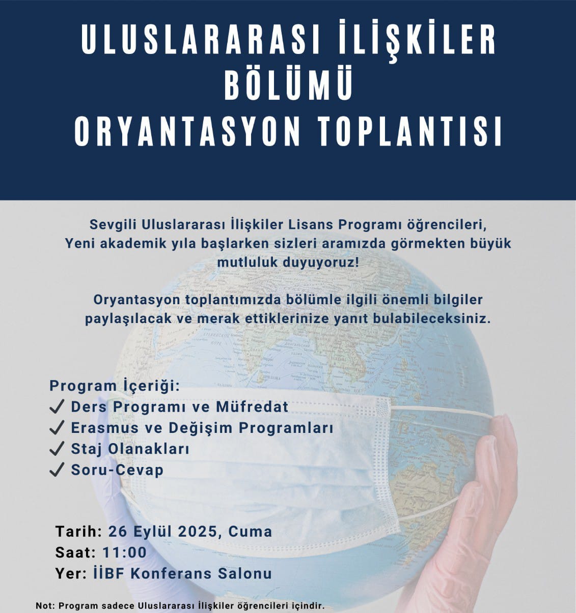 Uluslararası İlişkiler Oryantasyon Toplantısı 